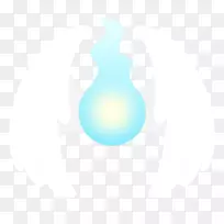 产品设计水图形桌面壁纸-蓝色飞马珠