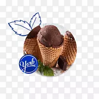 约克薄荷巧克力冰淇淋锥-薄荷米