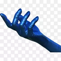 医用手套拇指手蓝手套拳头安全