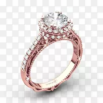 订婚戒指钻石结婚戒指玫瑰金戒指