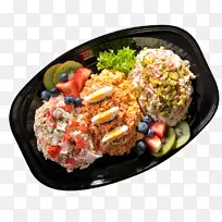 鱼熏鲑鱼素食菜肴zalmsalade食品-frisse沙拉