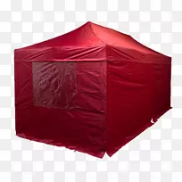 产品设计长方形雨伞-红色弹出式帐篷
