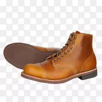 1892年索罗古德·贝洛伊特男式靴子索罗古德1892年道奇维尔向日葵鞋皮革固特异焊缝飞行帽棕褐色