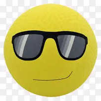 太阳镜操场表情符号天然橡胶游戏-软操场球