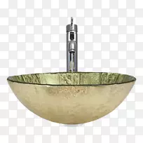碗槽水龙头把手和控制北极星水槽玻璃容器水槽