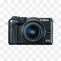 佳能m6 24.2 mp无镜数码相机-1080 p-黑色ef-m 15-45 mm是镜头佳能e-m 15-45 mm镜头无镜可换镜头相机
