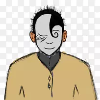 面具服装-人类形象绘画-丑女人的脸