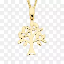 吊坠金项链象征珠宝生命之树项链