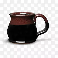 壶杯陶瓷陶器咖啡杯釉陶杯