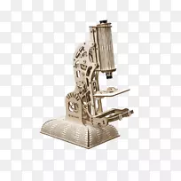 显微镜拼图玩具构造套装儿童花粉显微镜