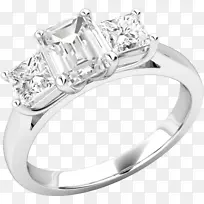 钻石婚戒订婚戒指祖母绿-所有女孩的金环