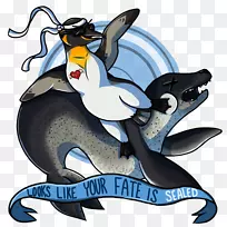 企鹅夹艺术插图海洋-如果你的1