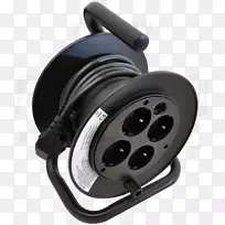 交流电源插头和插座电缆卷筒电源线电缆延伸线自动绕线