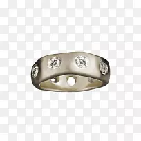 戒指银产品设计主体珠宝钻石-14k金头盖环
