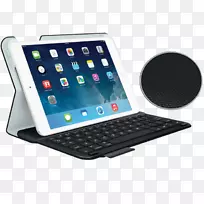 电脑键盘ipad 2 ipad Air ipad 3 Logitech超薄键盘折页用于ipad迷你ipad蓝牙游戏耳机