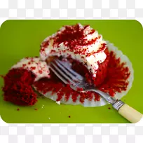 红天鹅绒蛋糕纸杯蛋糕玉兰花面包店