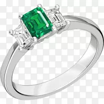 订婚戒指钻石切割翡翠钻石皇冠