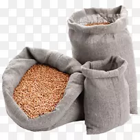小麦粒库摄影麻袋-粮食袋
