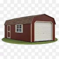 棚屋屋顶，板条，车库门，房屋-车库储藏室