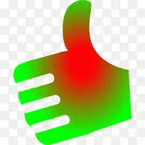 剪贴画拇指信号图形.绿色拇指向上