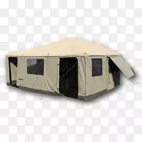 帐篷露营非洲帆布拖车夜间帐篷在树林里露营