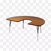 咖啡桌，桌子，家具，椅子-红色半月桌