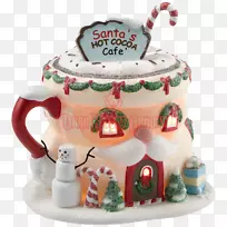 圣诞老人北极村从56号圣诞老人的热可可咖啡店北极从56部门圣诞老人的热可可咖啡馆圣诞村-精灵热巧克力