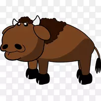 得克萨斯州长角肉牛，牛运动衫，剪贴画-水牛小牛