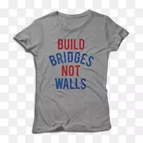 中密西根大学T恤套筒产品-建造桥梁而不是墙壁
