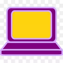 剪贴画电脑显示器图像计算机桌面-紫色pc