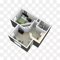 工作室公寓房地产卧室-小卧室设计理念上的预算