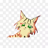 胡须猫剪贴画插画-小猫