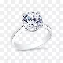 钻石订婚戒指光彩夺目立方氧化锆结婚耳环