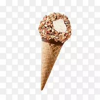 冰淇淋圆锥形鼓棒圣代圆锥形水果卵石