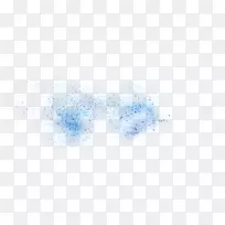 艺术天空的水线字体作品-蓝色粒子