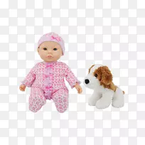 小狗毛绒玩具&可爱的玩具，狗娃娃，婴儿-新生婴儿娃娃