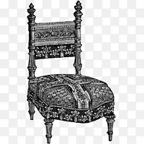 椅子产品设计黑色锦缎椅