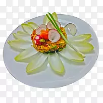 菜网花饰海鲜-蛋黄沙拉