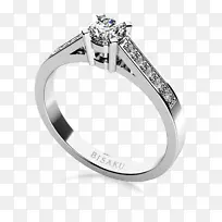 订婚戒指结婚戒指比萨库-简单的石头珠宝模型