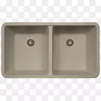 Polaris p 208型花岗岩双等碗式厨房洗涤槽Polaris p 208双等碗式厨房洗涤槽MR直接802双等碗花岗岩厨房洗涤槽复合材料-大理石砧板