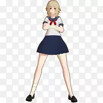 Yandere模拟器Yuno Gasai图像剪辑艺术-mmd