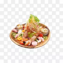 泰国料理鼠纳法西奥绿色咖喱沙拉生鱼片沙拉