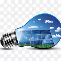 太阳能可再生能源太阳能电池板-树木节能