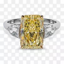 订婚戒指钻石切割蒂芙尼黄色钻石珠宝商花花公子