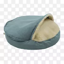 舒适的洞穴宠物床，眼影，米色胭脂面粉-水族床上用品