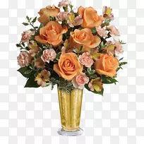 花卉花束，天线花玫瑰，花瓶花束