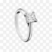 订婚戒指公主切割结婚戒指钻石切割公主切割钻石戒指