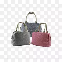 手提包，送信袋，皮包，手提包-粉红色闪闪发光的钱包