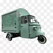 商务车货车皮亚吉奥猿-意大利食品卡车