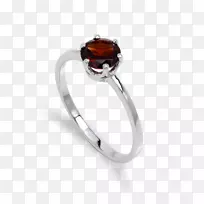 耳环红宝石石榴石紫水晶金戒指尺寸为10